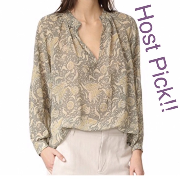 vince floral blouse